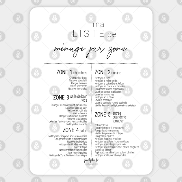 Displays My household list by area Sticker by AudreyJanvier